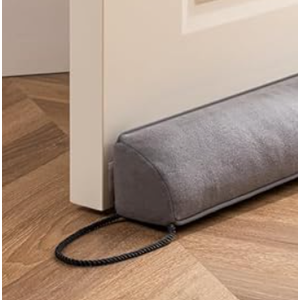Sunolga 20" Door Draft Stopper Blocks Hot and Cold Air with Removable Washable Cover for Gaps Up to 3", All-Season Seal for Noise, Door Sweep for Bottom of Door and Window, Home Essentials, Gray