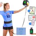 MOTOMY Volleyball Training Equipment Aid VolleyPal  Solo Rebounder Trainer for Serve, Spike, Set & Pass; Indoor and Outdoor Practice Gear Volleyball Gifts for Teen Girls
