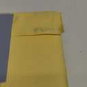 MARTHA STEWART 100% Cotton Queen Sheet Set - 4 Piece, Soft, Smooth, Durable, Easy Care, 16" Deep Pocket Sheets, Bedding Sheets, Sateen Sheets, 1 Flat, 1 Fitted, 2 Pillowcases, Yellow (Queen, Yellow)