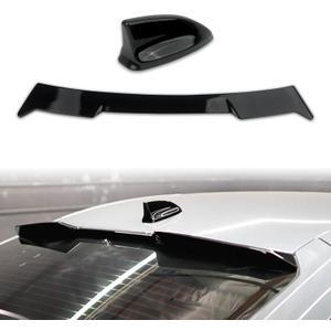 Rear Roof Spoiler Wing Compatible with Honda Civic 2022 2023 2024 2025 Hatchback Glossy Black,Vehicle Shark Fin Shape Cover,ABS Window Visor Spoiler Wing (2 pcs)
