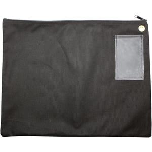 Interoffice Canvas Mailbag, Transit Envelope, Mailer Pouch, Sack for Documents, 18 x 14 inch (Black)