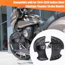 AUFER Highway Crash Bar Cover Soft Closeouts Soft Lowers Chaps Leg Warmer Bag Rain Wind Lower Deflectors Guard Cover Compatible With For 2014-2020 Indian Chief Chieftain Thunder Stroke Models