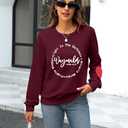 KNEYATTA Women Christian Sweatshirt Faith over Fear Shirt Christian Religious Crewneck Long Sleeve T-Shirt (XL)