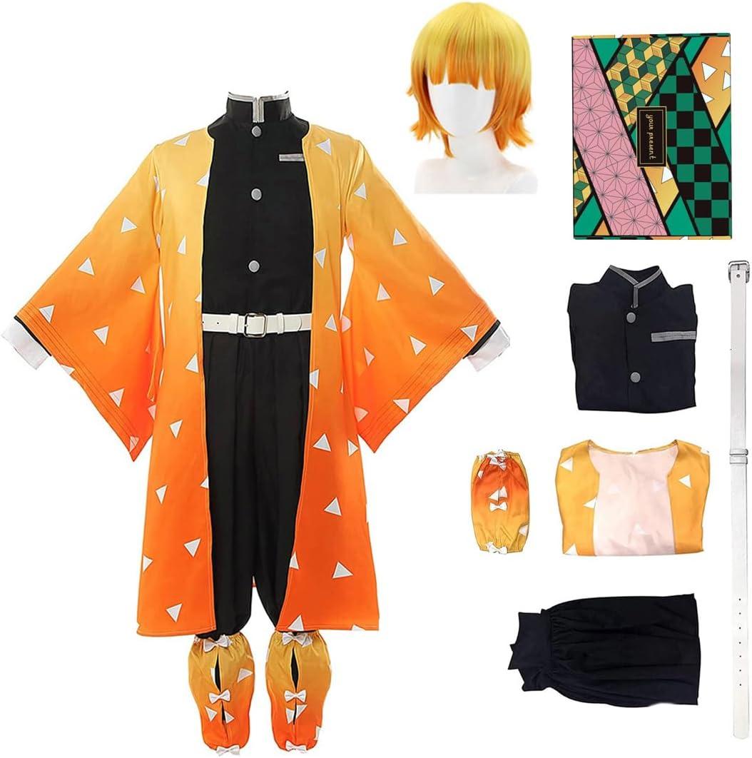 LepiBat Gems Anime Cosplay Costume with Wig for Adults, Anime Cosplay Uniform Kimono Outfit for Men and Women Halloween (Medium, Zenits)