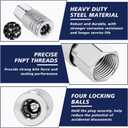 20 Pcs 3/8 High Flow Air Fittings 3/8 Inch Female Quick Connect Air Coupler Industrial M-type Coupler for Atmosphere Compressor Accessories Fittings Set