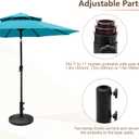 C-Hopetree 42 lb Heavy Duty Round Patio Base Stand for Outdoor Market Table Umbrella, Black