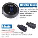 Dual Digital Display Air Pressure Gauge 2-1/16" (52mm) Air Suspension Gauge Kit 0-220 PSI 2PCS 1/8NPT Sensors with 1/4NPT Replacement Fittings for Air Suspension Systems Cars, Suvs and Trucks