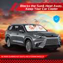 ARISMOTOR Windshield Sun Shade for Lexu-s TX TX350/500h/500h+ 2024-2026, Custom Fit Foldable Front Window Sunshade Sun Visor Protector, Block UV Rays Keep Your Car Cooler