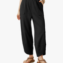 Xiaoxuemeng Womens Baggy Wide Leg Pants Casual Elastic Waisted Palazzo Harem Pants with Pockets XL
