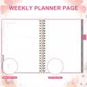 And Per Se 2026 Planner with Pattern, A4 Size-Daily, Weekly & 18-Monthly Planner, Daily Schedule, Monthly Tabs, 100 GSM Thick Paper(Elegant Florals) (Flower03)