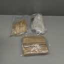 32 Pack Mini Plastic Honey Jars with Wooden Dipper and Cloth Covers Plastic Honey Jars with Gold Lids Thank You Card Jute Rope String Natural Plant for Baby Shower Wedding Birthday Party