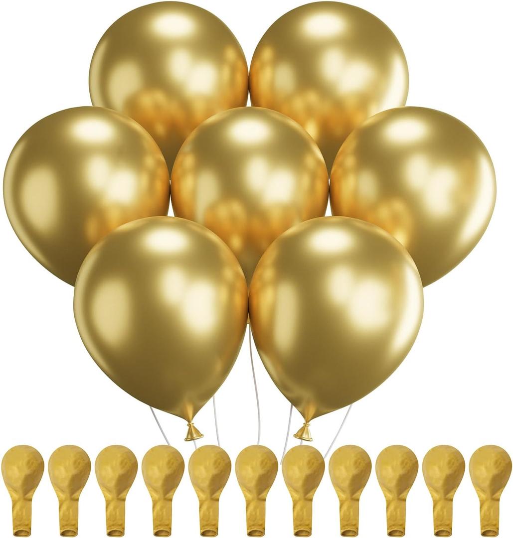 Mr. Pen- Metallic Balloons, 12 Inch, 54 Pack, Latex Metallic Gold Balloons Bulk for Wedding, Bridal Shower, Baby Shower, Birthday, Anniversary, New Years Eve & Party Decorations