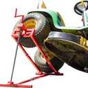 Mower Lift - 880lb Capacity Lawn Mower Lift Jack - Telescopic Maintenance Jack for Mowers and Tractors - Riding Mower Accessories by Stalwart (Red)