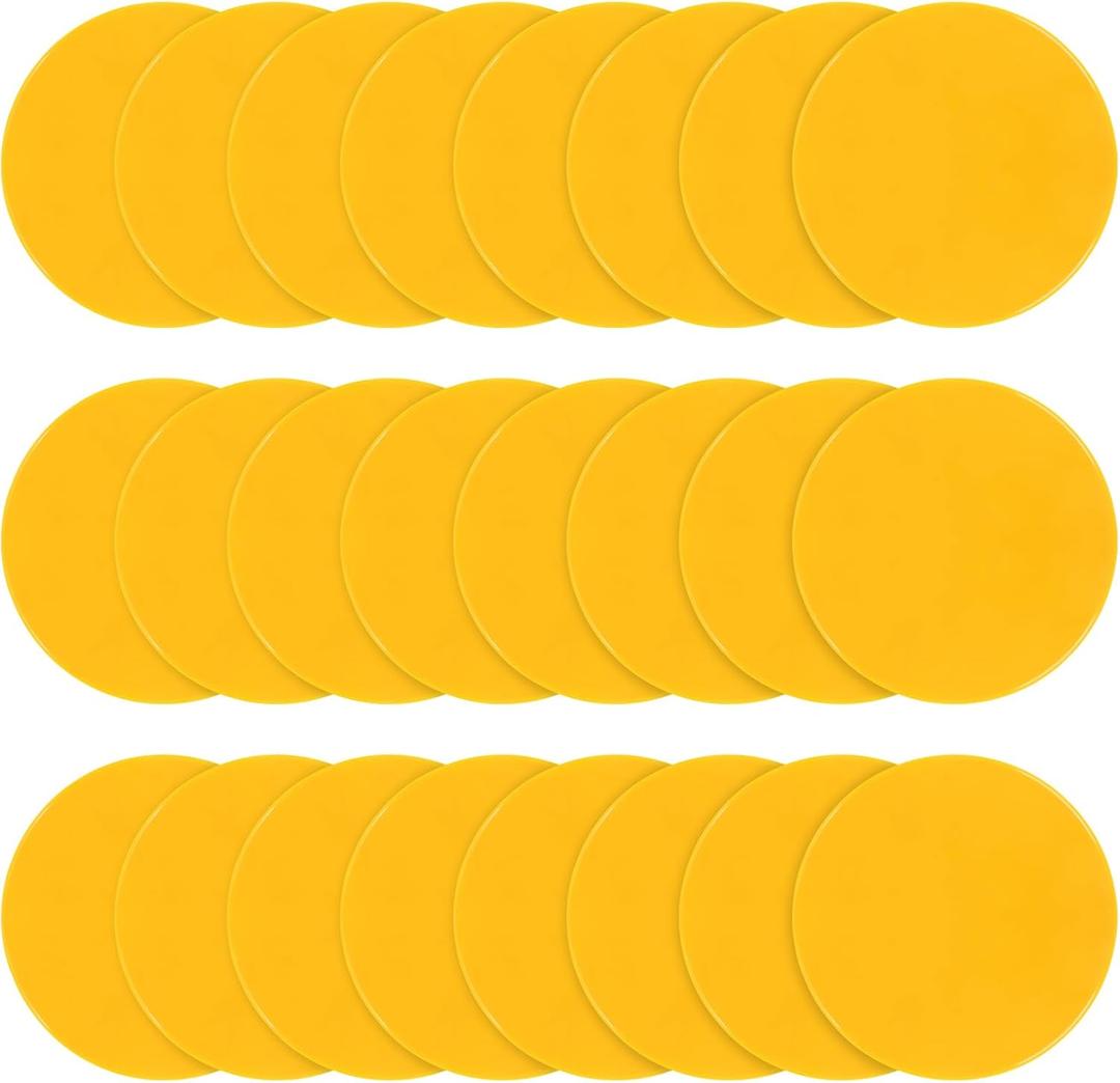 4inch & 9inch Poly Spots Spot Markers for Gym Floor, 12/24 Pcs Flat Cones Non-Slip Rubber Floor Dots Agility Markers for Soccer Basketball Sports Speed Training, Dance, Classroom Activities