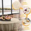 BRILLMAX 6 Pack Beige Round Tablecloths 120 Inch for 60” Tables - 150 GSM Polyester Fabric, Floor Length Drop, Water, Stain & Wrinkle Resistant Cloth Cover for Wedding Reception Banquet Dining