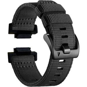Lijinlan Nylon Band Fit for Casio G-Shock Watch Model GA-110 / DW-5600 / GWM-5610 / DWE-5600/ GW-B5600 / GM-5600 / GMW-B5000 / DW-5305 / DW-6900, Sport Replacement Strap for Gshock (Black)