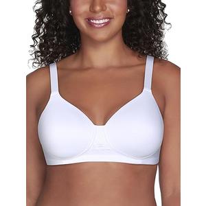 Vanity Fair Womens Full Figure Beauty Back Smoothing Bra, 4-way Stretch Fabric, Lightly Lined Cups Up To H Bra, Wirefree - White, 40B