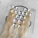 Acrylic Hair Extension Board Tape Placement Board with 35 Clips Tape in Extensions Hair Separate Plate Hair Extension Organizer with Head Chart