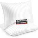 MÜELLERHOME Hotel Collection Pillows for Side Sleepers, Back Stomach Sleepers, European Made, Cooling Gel Pillows Queen Size Set of 2
