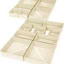 DIMJ Drawer Organizer Clothes, Only 14 Pack Dresser Organizer, Foldable Closet Organizers and Storage, Fabric Dresser Bins, Drawer Dividers for Nursery, Baby Clothes, Underwears, Sock (Beige)