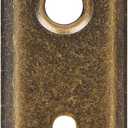 2 Pack Mortise Lock Door Plates for Interior Doors, Old Style Mortise Door Knob Backplate Replacement, Vintage Antique Brass Door Escutcheon Plates