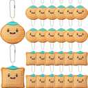 Nosiny 24 Pcs Passover Gift Matzah Plush Keychain Bulk Charm Backpack Pendants Chain Religious Party Favors for Kids Seder Decor Jewish Holiday Gift Passover Party Favor Jewish Seder Meal Decoration