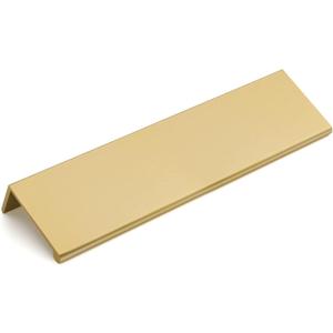 goldenwarm 15 Pack Gold Finger Edge Pulls Drawer Finger Pulls Champagne Gold Kitchen Hardware Handles Bedroom Dresser Drawers,5in Hole Center