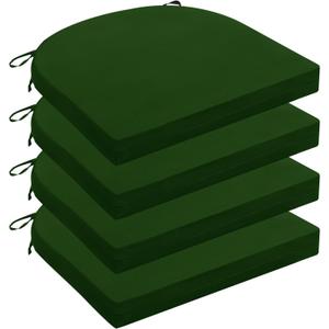 Outdoor Chair Cushions for Patio Furniture - Patio Chair Cushions Set of 4 - Water Resistant Round Corner Outdoor Seat Cushions 17"X16"X2", Forest Green