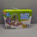 dearlomum Baby Play Mat Gym,Funny Play Piano Tummy Time Activity Mat with 5 Infant Sensory Toys & 2 Baby Book Toys, Boy & Girl Gifts for Newborn 0 to 3 6 9 12 Months(Blue)