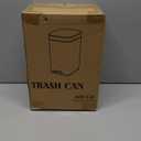 rejomiik Small Bathroom Trash Can with Lid 1.9 Gallon Step Trash Can Slim Garbage Can with Soft-Close Waste Bin for Bathroom, Bedroom, Office, Dorm, RV, Off-White