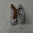 mysoft Kitten Heels for Women Low Heel Pumps 2 Inch Closed Toe Wedding Dress Shoes (8, Silver)