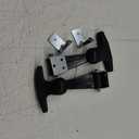 Mudder 2 Pcs Elastic Stainless Steel Rubber Hood Catch Flexible T-Handle Hasp Rubber Flexible Draw Latches with Brackets for Tool Cabinet, Vehicle Engine, Hood