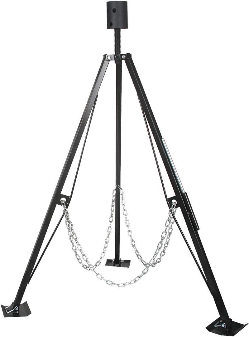 A-KARCK King Pin Adjustable Tripod 5th Wheel Stabilizer, Fifth Stabilizer Tripod Jack with 5000 lbs Load, Reduce Side-to-Side Movement of RV