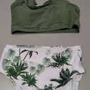 Girls Swimsuits Hawaiian Teen Bathing Suits 3 Piece Tropical Floral Ruffle Strap Bikini Set with Cover Up Skirt 11-12T