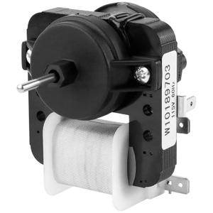 [Upgraded] AMI PARTS W10189703 Refrigerator Evaporator Fan Motor Fit for Whirl-Pool Ken-More Refrigerators - Replaces WPW10189703, AP6016598, 2214986, 2219647, 10449505, 10449506, 2188848, 2197381 (2.37*2.4, Black)