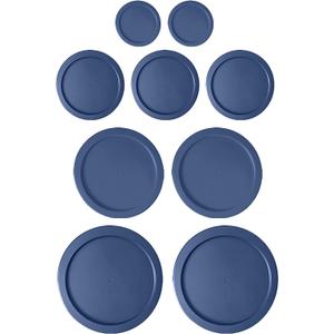 Replacement Lids for Pyrex Glass Foood Storage Containers Containers Round (2) 1-Cup (3) 2-Cup (2) 4-Cup (2) 7-Cup (Blue)