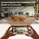 Upgrade Camera Disguise Vase Compatible with Ring Indoor 2nd Gen Camera, Includes Fake Plant
