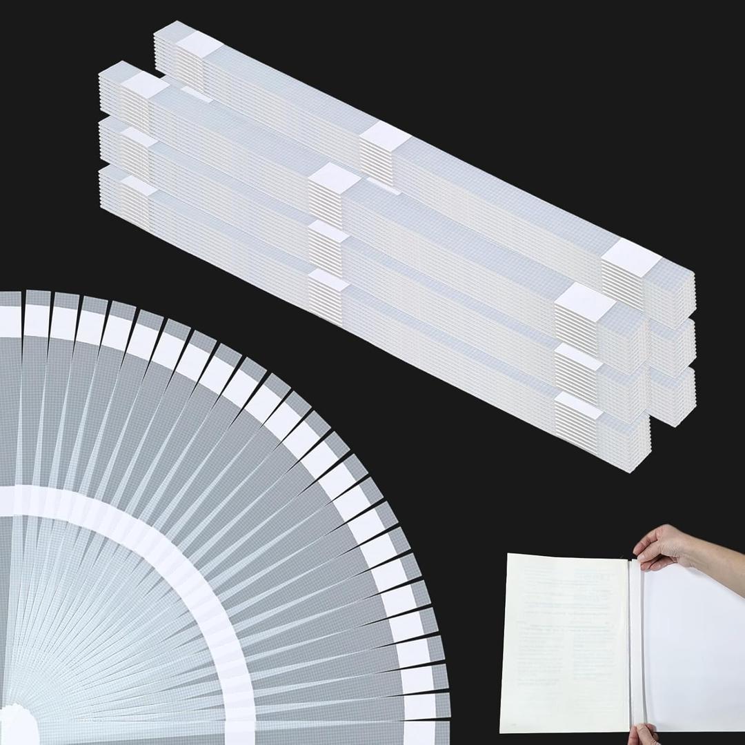 60 Pcs Glue Strips with Mesh Backing, Thermal Glue Strips for Book Repair Thermal Covers Heat Binding (15mm)