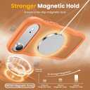 for iPhone Air Case Cute Wavy Matte Orange |Compatible with MagSafe,Color-Matched Lanyard,Military Grade Shockproof,Slim & Durable,Travel-Ready & Stylish