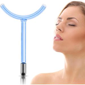 Electrode Wand Glass Tube Handheld Spare Parts for Hi Frequency Instrument Elitzia ETHB01 (Blue Y Shape)