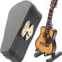 SUPVOX Miniature Guitar Model with Stand 3.14X1.18X0.66In Portable Kid Guitar Toy Educational Dollhouse Decoration