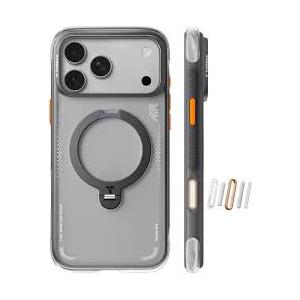 TORRAS Ostand Q3 Air for iPhone 17 Pro Max Case with 360 Magnetic Stand, Fit for MagSafe, MilGrade Drop Tested, Camera Control Button, Shockproof Phone Case for iPhone 17 Pro Max 6.9", Shadow Black