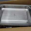Garvee Electric Chafing Dish Buffet Set, 9 qt Roll Top Food Warmer with Transparent PC Lid, with 1 Full-Size Pan & 2 Half-Size Stainless Steel Chafer for Catering Parties