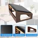 Ergonomic Foot Rest, 4 Adjustable Height Foot Stool,Footrest Under Desk Soft Cushions, Foot Rest Office,Improving Posture, Promoting Blood CirculationEspresso