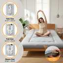 Japanese Floor Mattress Full Size, 4" Thick Futon Mattress, Gray