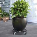 W B D WEIBIDA 2 Pack Plant Caddies with Wheels Heavy Duty 440 lbs Capacity, Rolling Plant Stand for Large Planter and Pots Indoor Outdoor, Garden Round Dolly with Lockable Casters