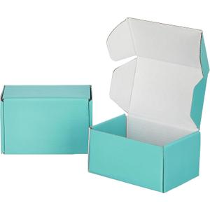 50 Pack 6x4x3 inches Shipping Boxes Teal, Corrugated Small Cardboard Boxes for Mailing Packing (6"x4"x3", 50 pack)
