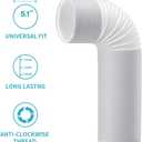 80" Length 5.1 Inch Diameter Portable Air Conditioner Hose, AC Exhaust Hose Anti-Clockwise Thread Air Conditioner Parts Compatible with Haier and More