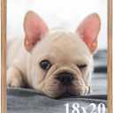 RUN HELIX 18x20 Picture Frames,Simple Designed Photo Frame,Certificate Document Frame for Horizontal and Vertical Formats,18x20 Poster Photo Frame Wall Gallery Home Office Decor,Brown