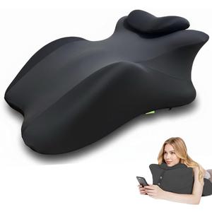 Large Body Pillow, Couples Pillow,27°Angle Perfect Position Wedge Ergonomic Contoured Support Pillows, Multi-Functional Memory Foam Wedge Back Support, Prone Pillows for Sleeping,Reading,Massage